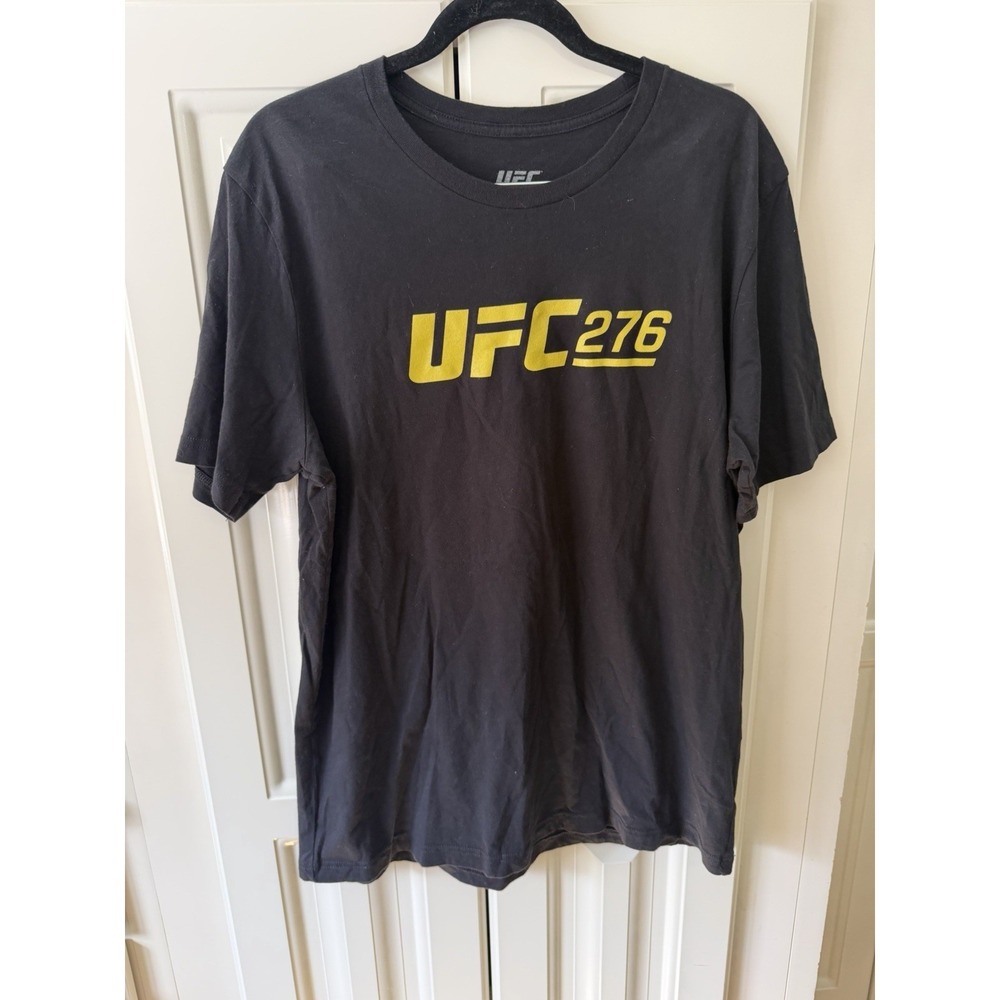 UFC 276 Adesanya‎ Cannonier Volkanovski Holloway Tee Shirt Mens XL Black EUC